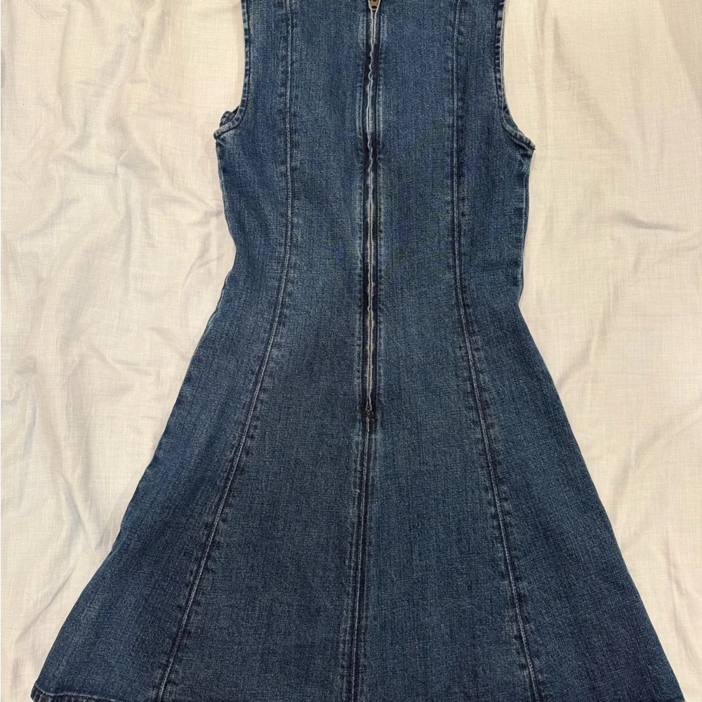Abercrombie & Fitch Dark Blue Denim Mini Dress - Picture 4 of 4